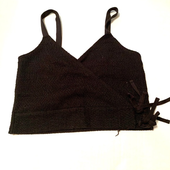Madewell Finale Black Faux Wrap Tank Top size XXS - Picture 4 of 11